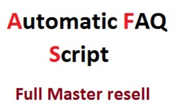 Product picture PHP - Automatic FAQ generator - Master resell rights